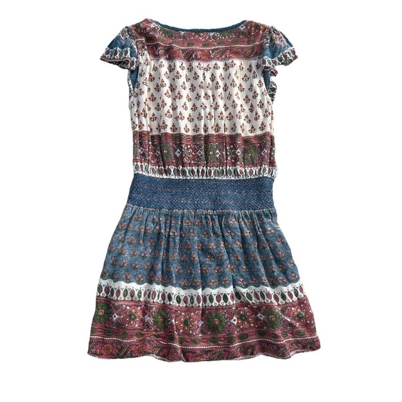 Faherty Bemini Dress Smocked Waist Short Flutter Sleeve with Pocket EUC - Picture 3 of 5